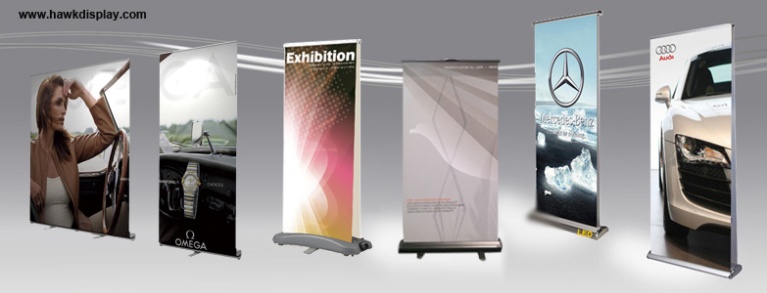  LED roll up banners Hawk Display