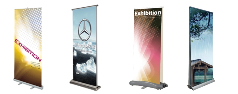 Roll up banner stands, roll up banners, banner stands